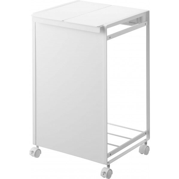 蓋付き目隠し分別ダストワゴン タワー 2分別 ホワイト 5975 1点