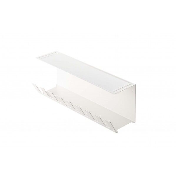 デスク下電源タップ収納ラック タワー ホワイト 6049 1点