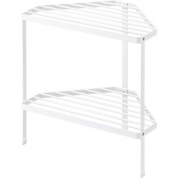 排気口カバー上コンロコーナーラック タワー 2段 ホワイト 5258 1点