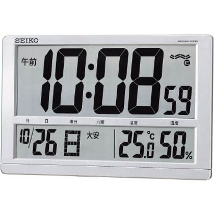 大型液晶電波掛置兼用時計 425x275x55mm SQ433S 1