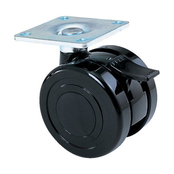 ナイロン車輪 60径 許容荷重150kgf 黒 TY60S 1点