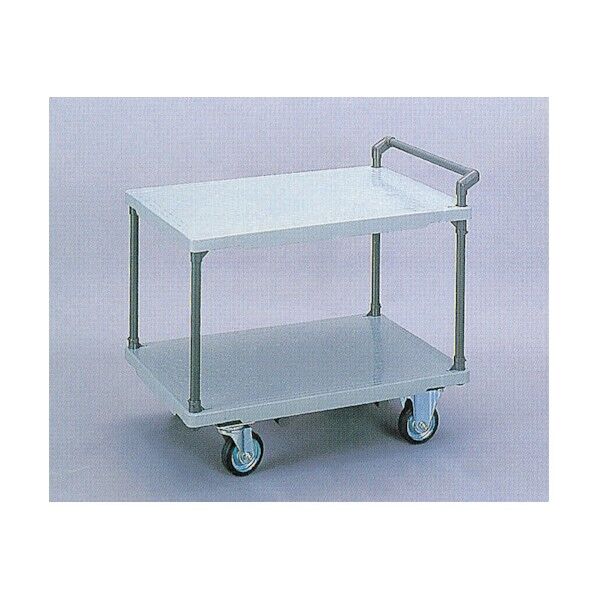 サンコー 樹脂製運搬車 903802 スパワゴン96W(2段タイプ)ライトグレー SK-903802-GL 1点...