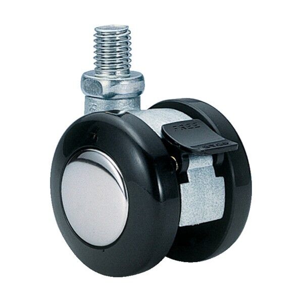 本体アルミダイカスト ナイロン車輪50径 許容荷重80kgf 黒 A50N8SL-14 1点