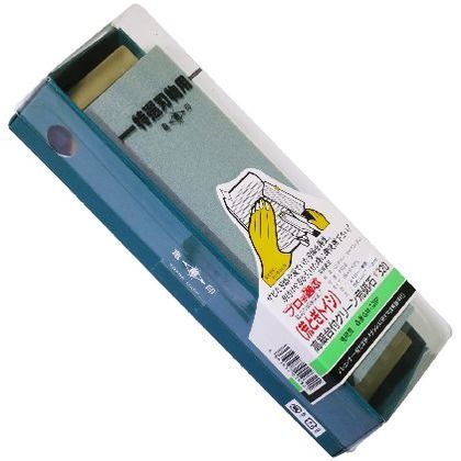 高級台付グリーン荒砥石#320 185x65x20mm GM-320P 1