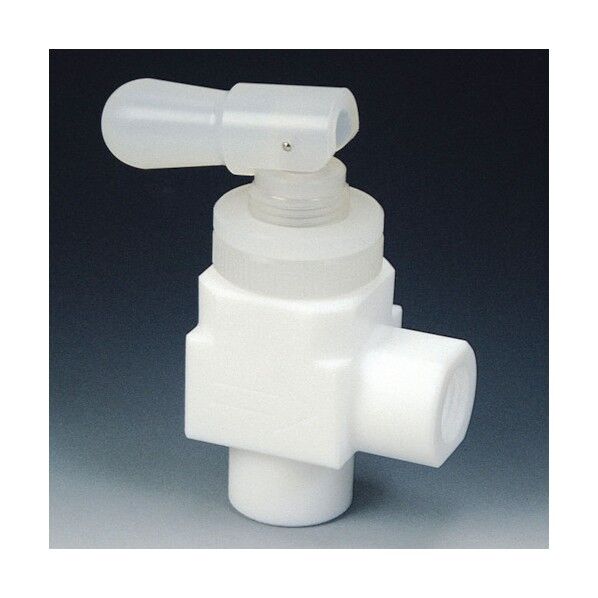フロンケミカル フッ素樹脂(PTFE)トグルバルブメスアングル型 RC1/4 NR1210-001 1点...