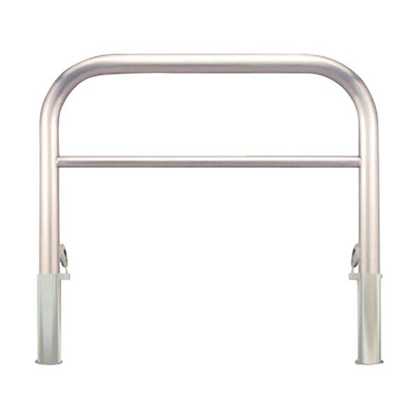 車止め アーチ型 横バー付 ステンレス製 脱着式 鋳鉄製蓋 Yシリーズ YAW7H15-HD 1点