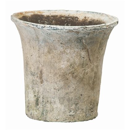 テラコッタカーブドポットL ホワイト Φ20xH20cm 954-210 1