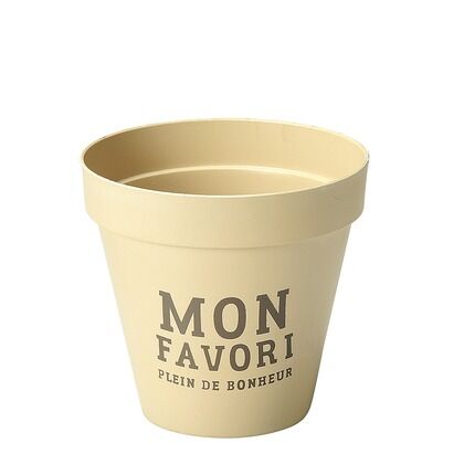 カーボンポット縁ありラウンド ベージュ WxDxH:16x16x15(cm) 4013-BE 1