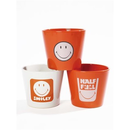 スモールスマイリーポットオレンジスマイリー オレンジ Φ10.5×H9cm 693-266 1