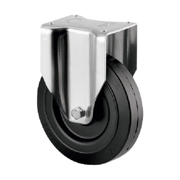 重荷重用高性能旋回キャスターDELTA(ゴム車 メンテナンスフリー) φ160 固定式 3648SEP160P63 1点