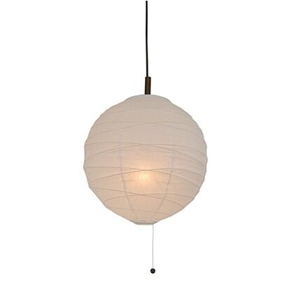 和紙照明1灯ペンダントランプ 白普通紙 Φ370mm×H350mm PN-37 1