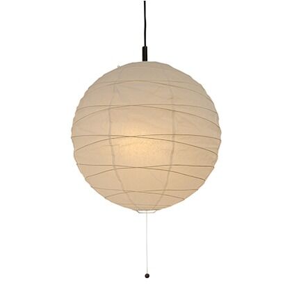 和紙照明2灯ペンダントランプ 白普通紙 Φ480mm×H455mm PN-48 1