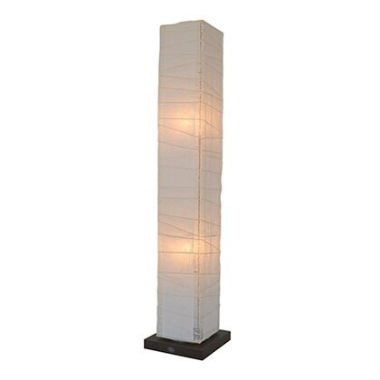 和風フロアスタンドライト 揉み紙×(角)麻葉白 W210mm×D210mm×H1040m B-120 1