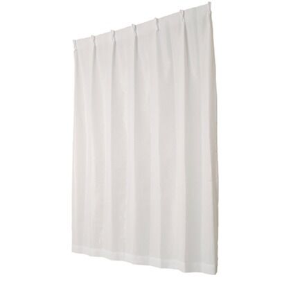 ミラーレースカーテン ライリー ホワイト 幅100×丈118cm 2枚組