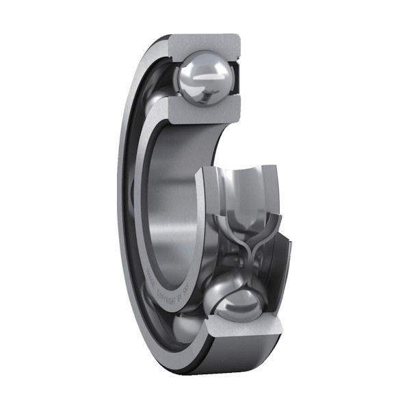 単列深溝玉軸受 軸受片側鋼板シールド C3すきま(すきま大) 内径35mmX外径62mmX幅14mm 6007-Z/C3 1点