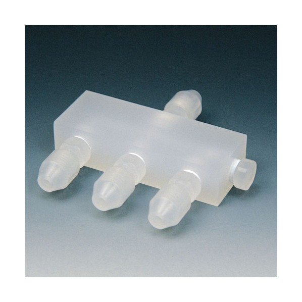 フッ素樹脂(PCTFE)高圧ミニ分配ホルダー 一入三配2φ×1φ
