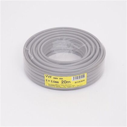 VVFケーブル 600Vビニル絶縁ビニルシースケーブル 直径(mm):210、高さ(mm):60 VVF2X2.0M20 1個