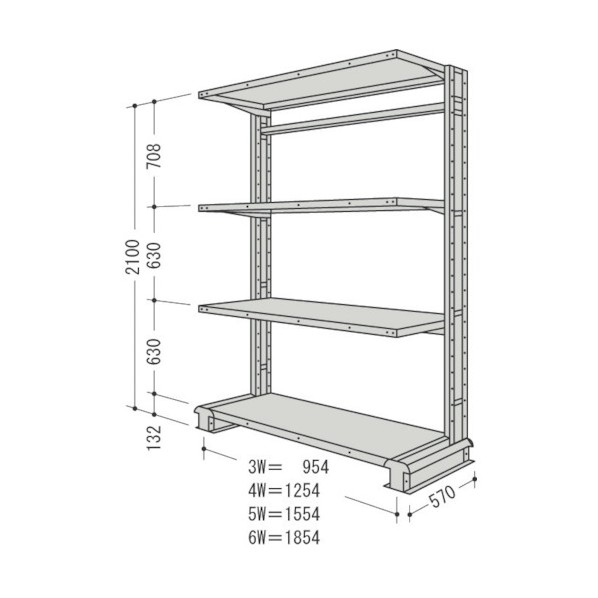 キャンチラック単式1連W2020D570H2100F4 CR76S-S4 1点