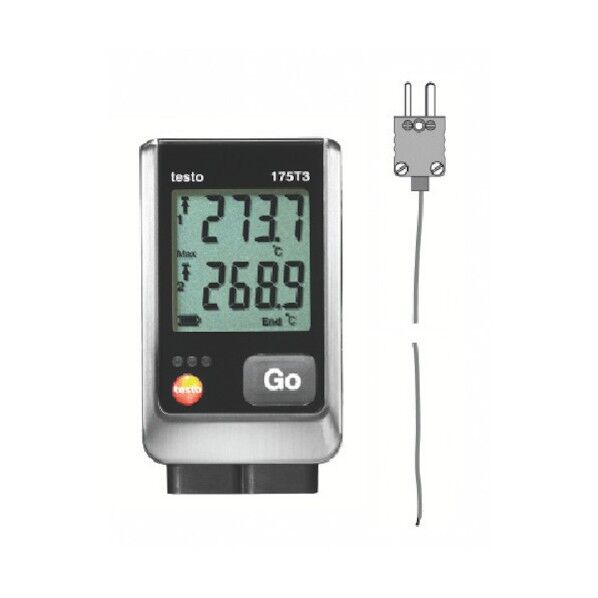 テストー 温度ロガK熱電対素線タイプ2chセット TESTO175T3-SET1 1組