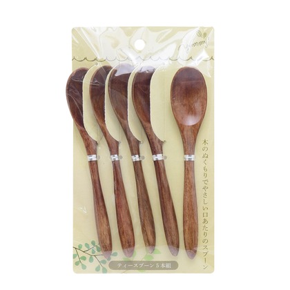 木製ティースプーン5本組 (W)140×(H)175×(D)15mm 1