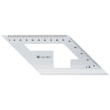 アルミ止型定規目盛付 シルバー 全長66mm×全幅175mm×厚さ15mm ASQ-175AL 1