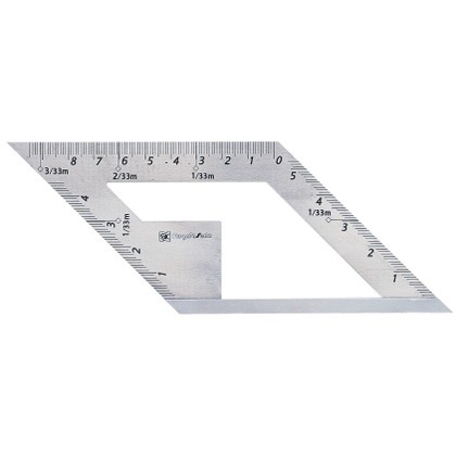 ステンレス止型定規目盛付 シルバー 全長68mm×全幅175mm×厚さ16mm ASQ-175SS 1