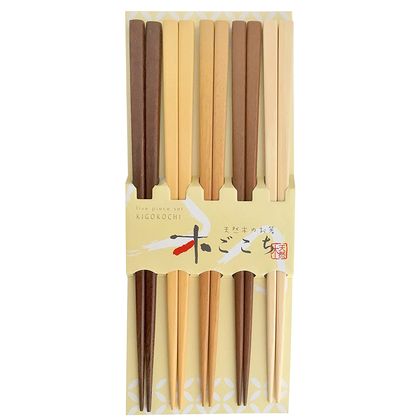 天然木 来客箸 木ごこち 5膳