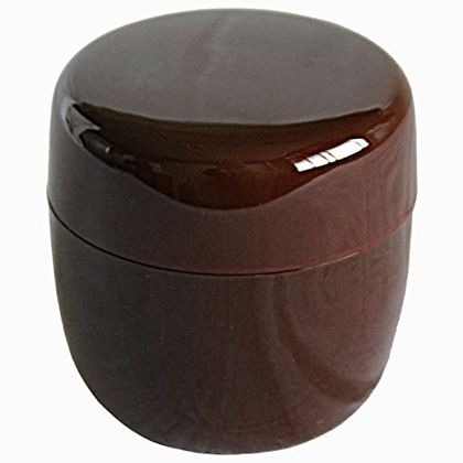 茶筒 こげ茶 内蓋付き 1