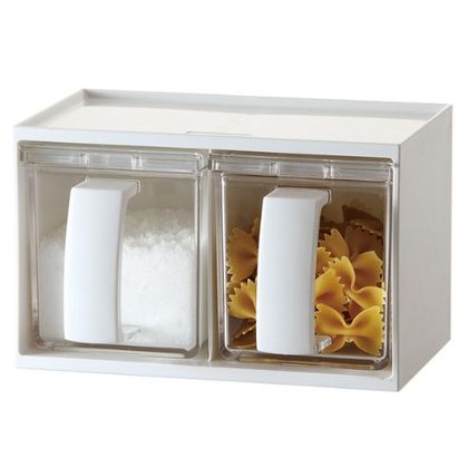 フォルマ コンパクト調味料ケース ミニ2 (調味料入れ) ホワイト 1