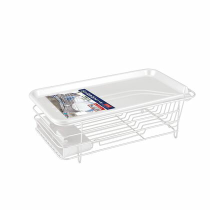 水が流れるトレー付き(縦横兼用) Nポゼ Wコート 水切りスリム ホワイト 1