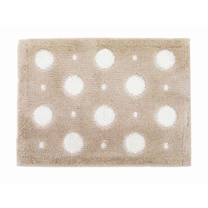 乾度良好バスマット リズムドット ベージュ 1