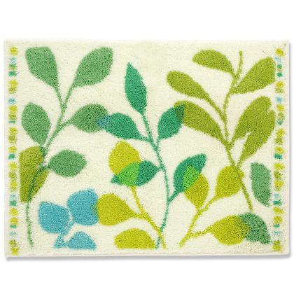 バスマット 乾度良好 フィーユ グリーン 55×40cm 1