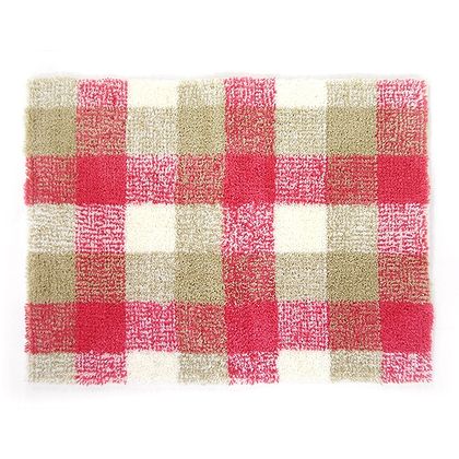 乾度良好バスマット ハーモニーチェック レッド 1