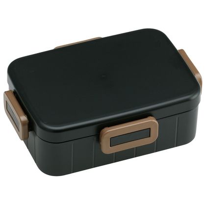 4点ロックランチボックス アースカラー ブラック 1
