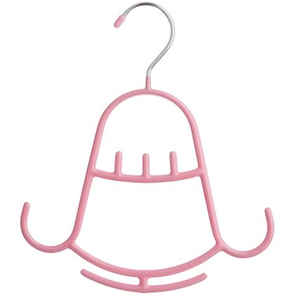 ノンスリップ ベルト ＆ ストール ハンガー ピンク 1
