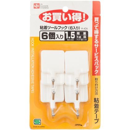 粘着ツールフック H-426 6個