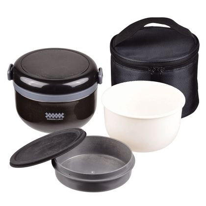 どんぶり 保温弁当箱 バッグ付 ほかどん ブラック HB-262 1