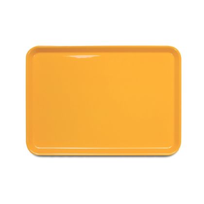 お盆 電子レンジ対応・すべり止め ピノ トレー 角 イエロー 1