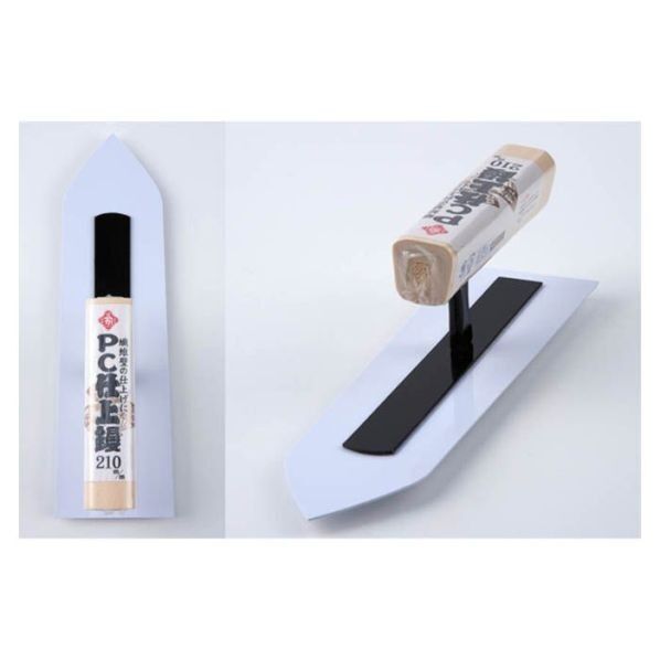 カネカ PC仕上鏝 210ミリ 刃長:210mm×刃幅:65mm×刃厚:1mm 021251 1丁