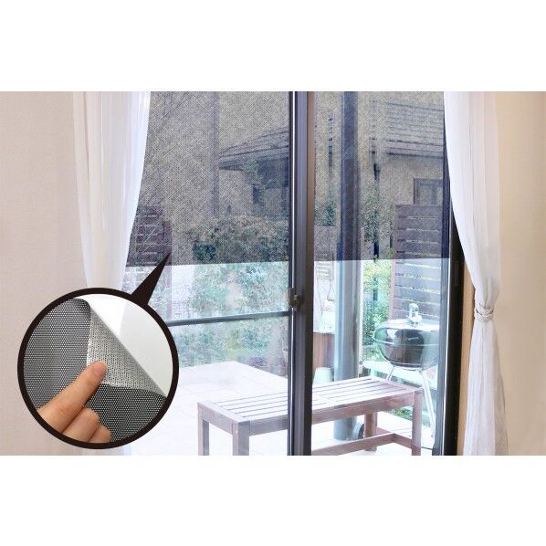 窓用遮熱・目隠しメッシュシート 900×1800mm 375868 1枚