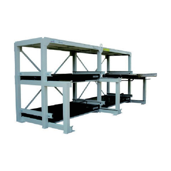 フルスライド式収納棚 スライダーラック ×800×550H N6W-1800 1点