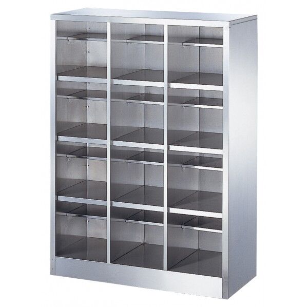 オープンステンレスシューズボックス 3列4段(12人用) BS-SUS12W 1台