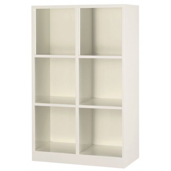 収納ロッカー 2列3段(6人用) セミホワイト BX2-3 1台