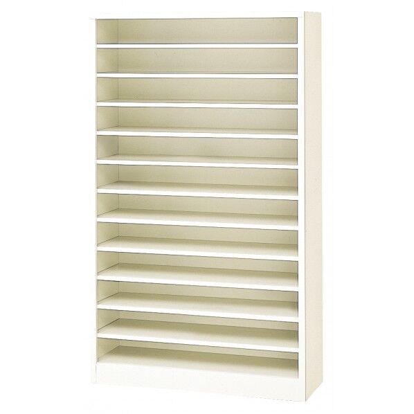 スリッパボックス 1列12段(48人用) セミホワイト BEM-480HN 1台