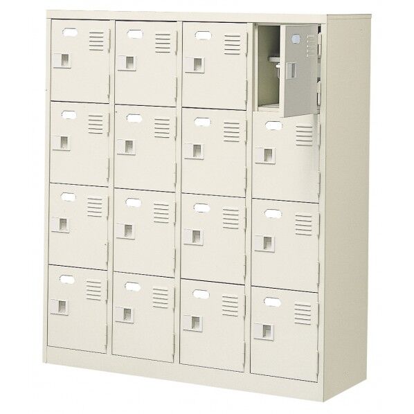 扉付 シューズボックス 鍵付 4列4段(16人用)