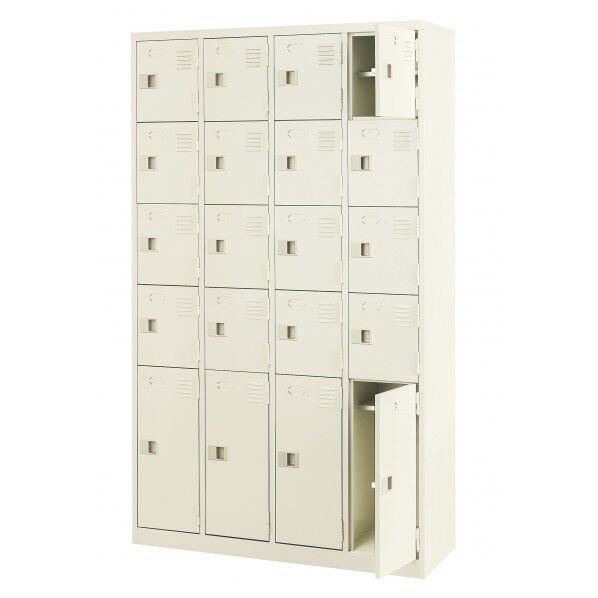 扉付 シューズボックス 鍵付 4列5段(20人用)