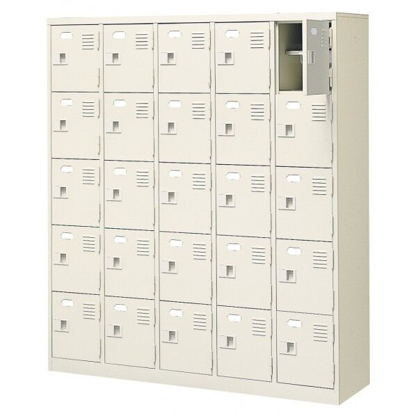 扉付 シューズボックス 鍵無 5列5段(25人用)