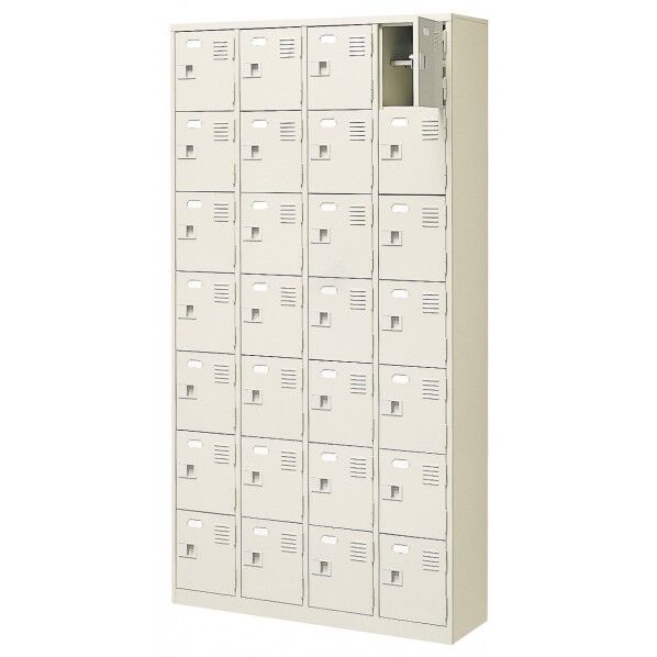 扉付 シューズボックス 鍵無 4列7段(28人用)