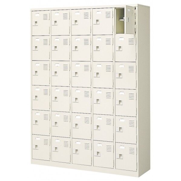 扉付 シューズボックス 鍵無 5列6段(30人用)