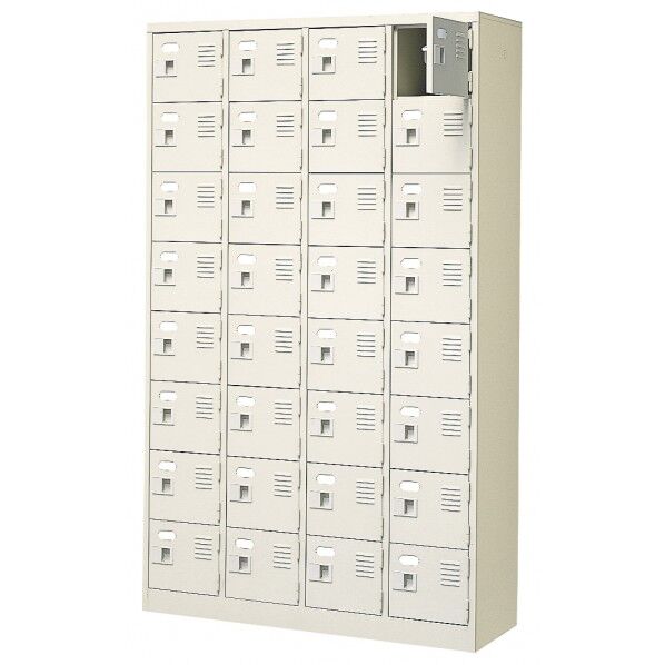 扉付 シューズボックス 鍵付 4列8段(32人用)